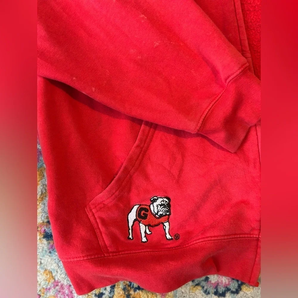 Red Champion Georgia Bulldogs zip up hoodie - Picture 2 of 4
